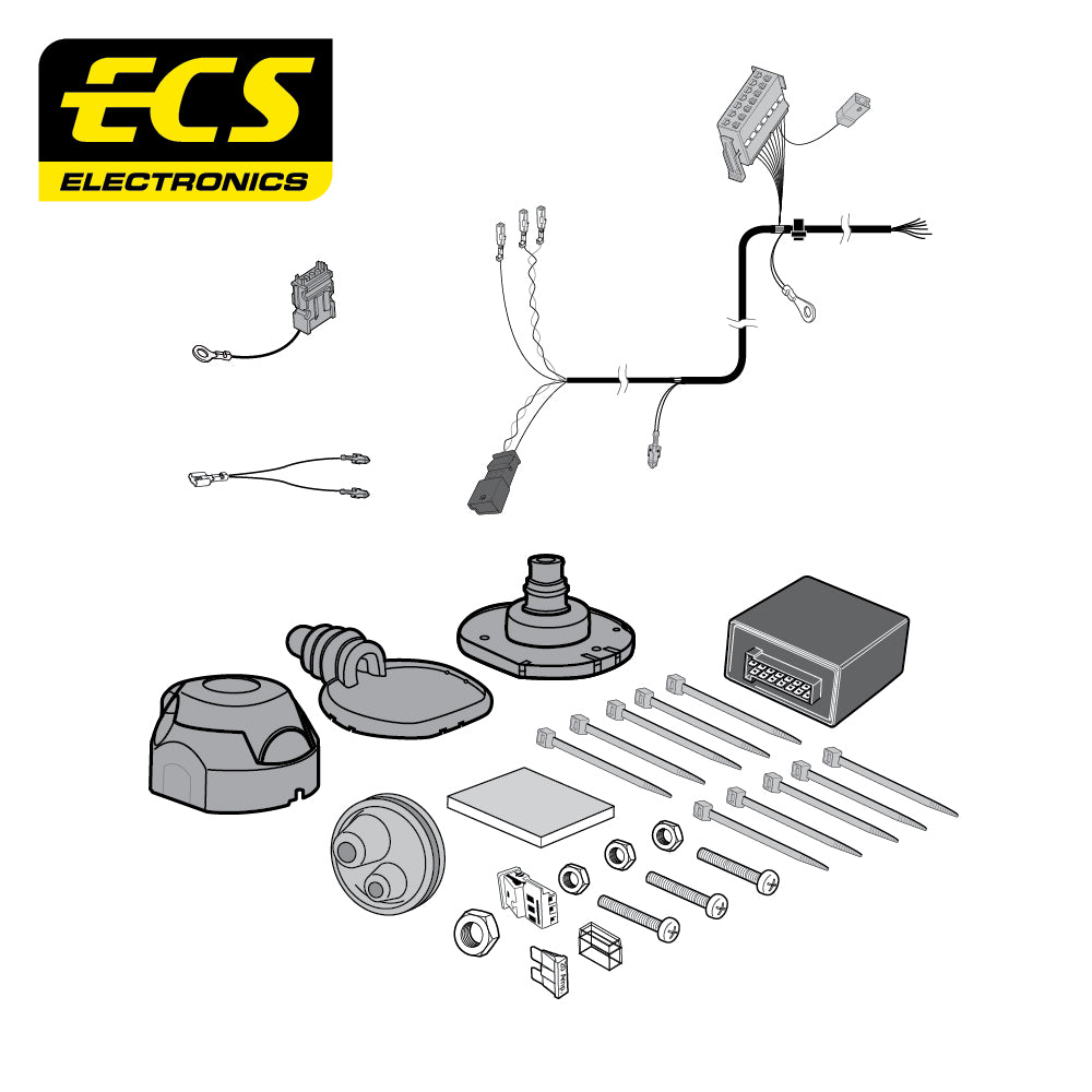 Towtrust Fixed Flange Towbar For Seat Exeo Saloon 2009-2016 + 7 Pin Wiring Kit