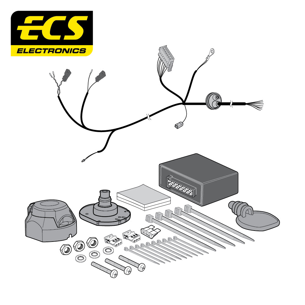 Towtrust Swan Neck Towbar For Audi A6 Allroad Estate 2018-On + 7 Pin Wiring Kit