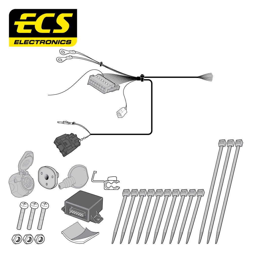 Towtrust Horizont. Detach Towbar - Citroen C4 Grand Picasso 06-13 +13 Pin Wiring