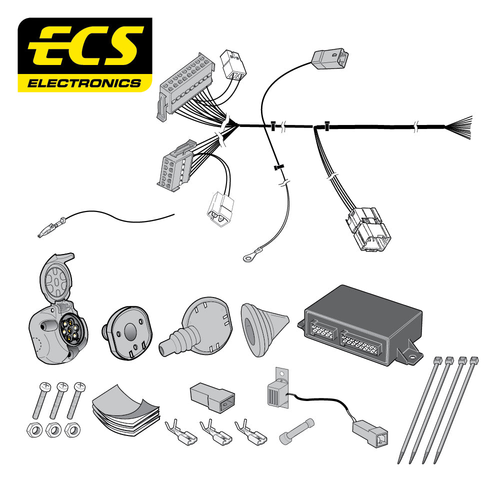 Towtrust Swan Neck Towbar For Nissan Qashqai Qashqai+2 2008-14 + 7 Pin Wiring
