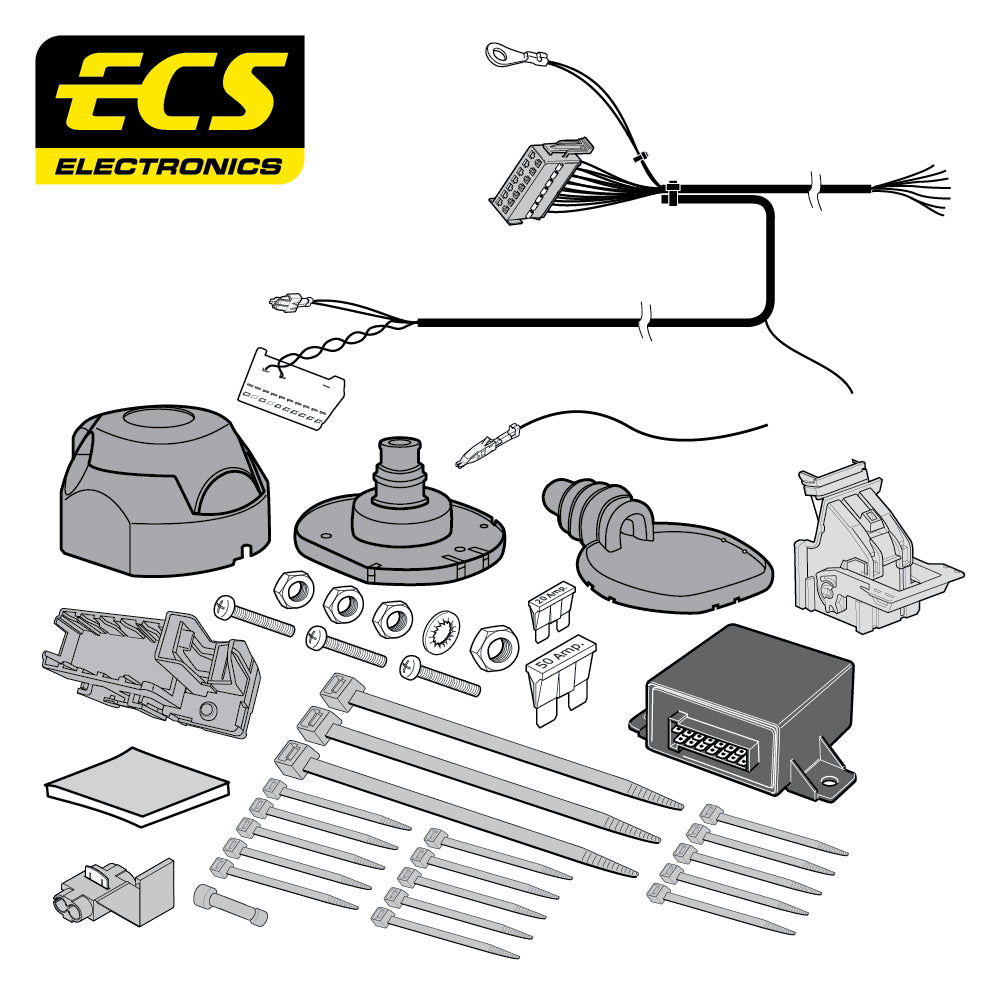 Towtrust Swan Neck Towbar For Peugeot 2008 SUV 2013 To 2020 and 7 Pin Car Wiring
