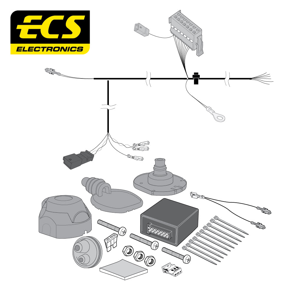 Towtrust Fixed Flange Towbar For Skoda Octavia Estate 2004-2013 + 7 Pin Wiring