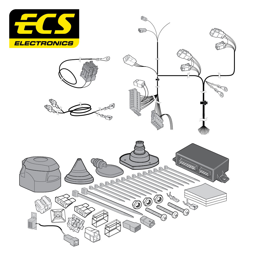 Towtrust Fixed Flange Towbar For Toyota Avensis Estate and 13 Pin Car Wiring Kit