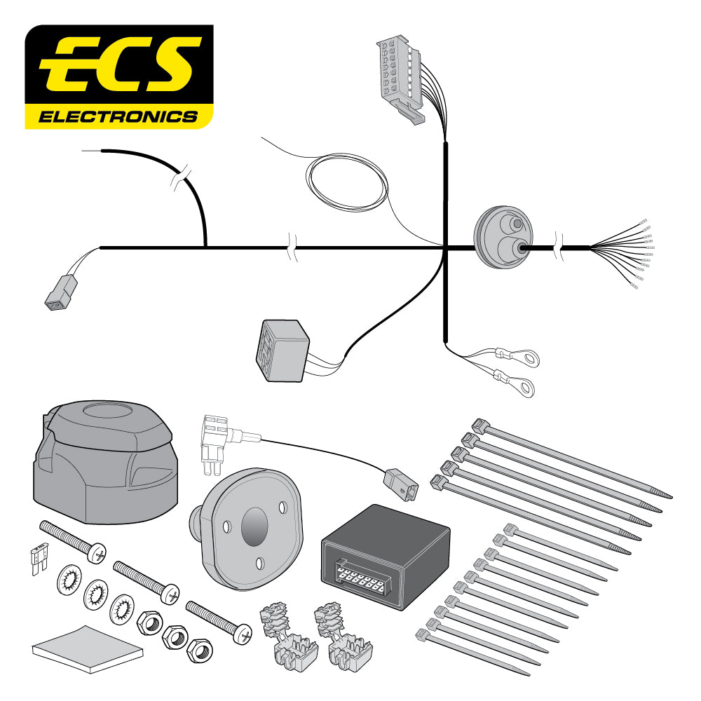 Towtrust Fixed Flange Towbar For Vauxhall Insignia Estate and 13 Pin Car Wiring