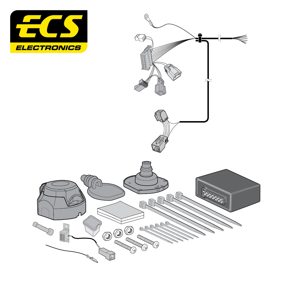 Towtrust Fixed Flange Towbar For Volvo C70 Convertible 6-13 and 7 Pin Car Wiring