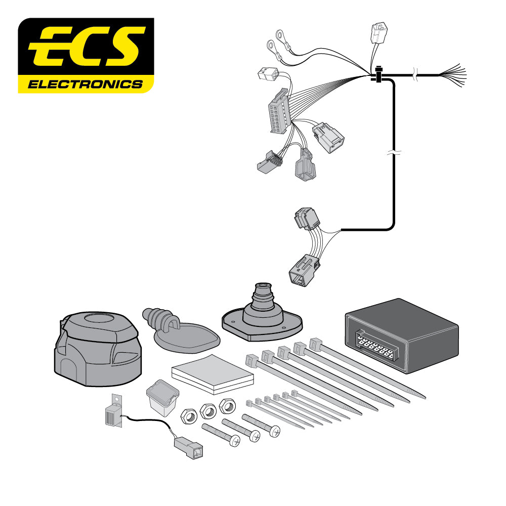 Towtrust Fixed Flange Towbar For Volvo C70 Convertible and 13 Pin Car Wiring Kit