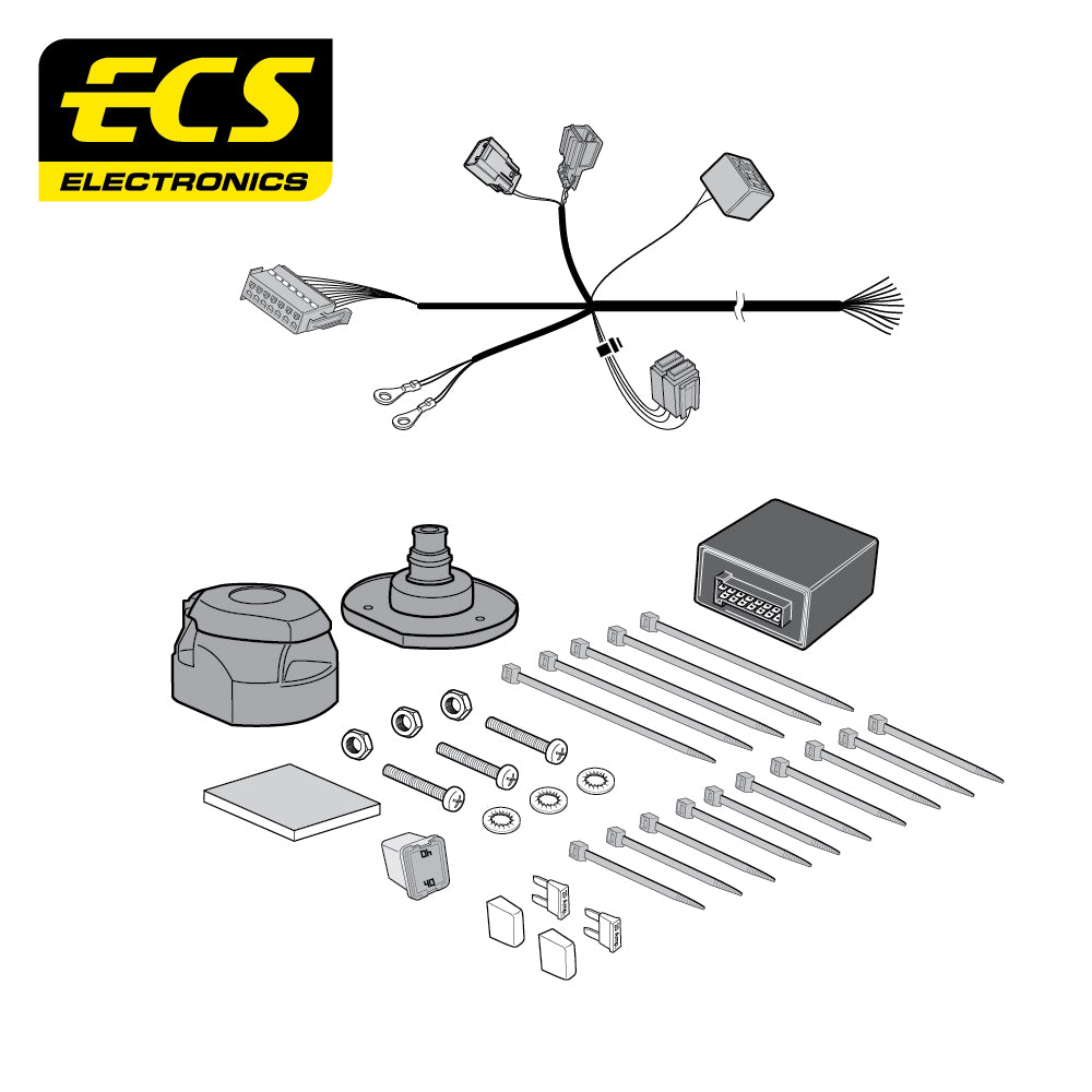 Towtrust Fixed Flange Towbar For Volvo XC70 Estate 2007-16 and 13 Pin Car Wiring