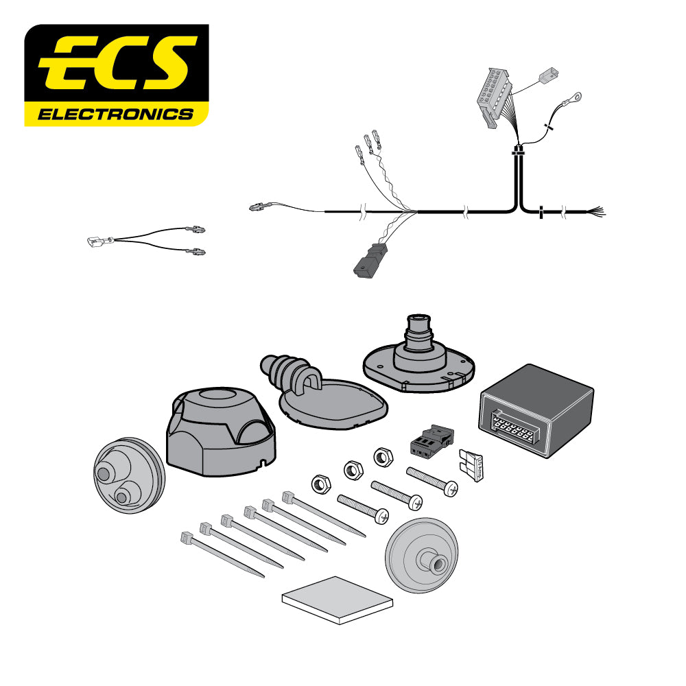 Towtrust Fixed Flange Towbar For Seat Toledo 2004-2013 and 7 Pin Car Wiring Kit