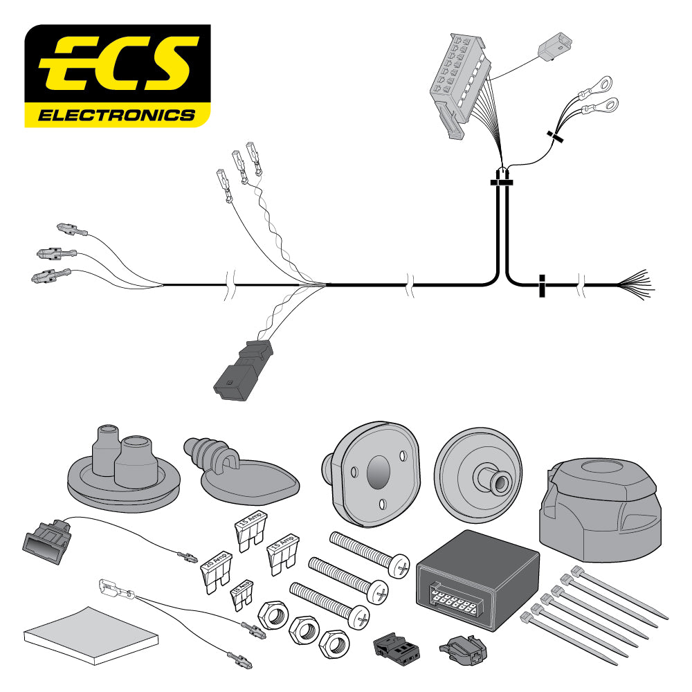 Towtrust Fixed Flange Towbar For Seat Toledo 2004 To 2013 and 13 Pin Car Wiring