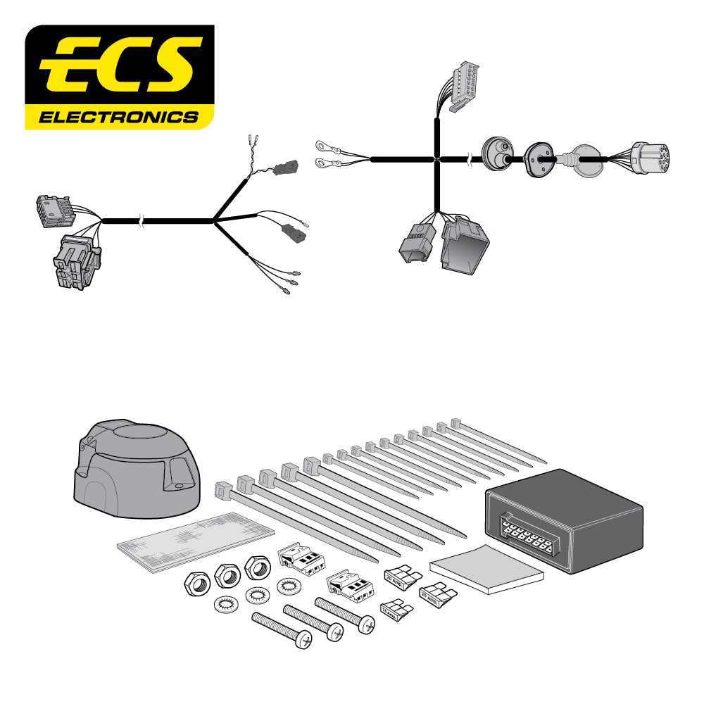 Towtrust Swan Neck Towbar For Audi A3 Hatchback 12 On and 13 Pin Car Wiring Kit