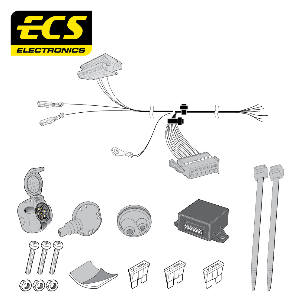 7 Pin Car Specific Wiring For Mercedes CLS Shooting Brake Estate 2012-Onward