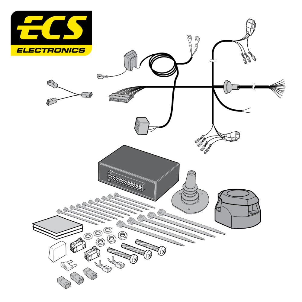 ECS 13 Pin Car Towbar Electrics Wiring Kit For Toyota Verso MPV 2009-Onwards