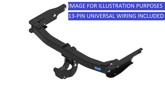 Towtrust Fixed Flange Towbar + Towball and 13P Univ. Wiring For Elddis Autoquest 155 Motorhome 2008 To 2017