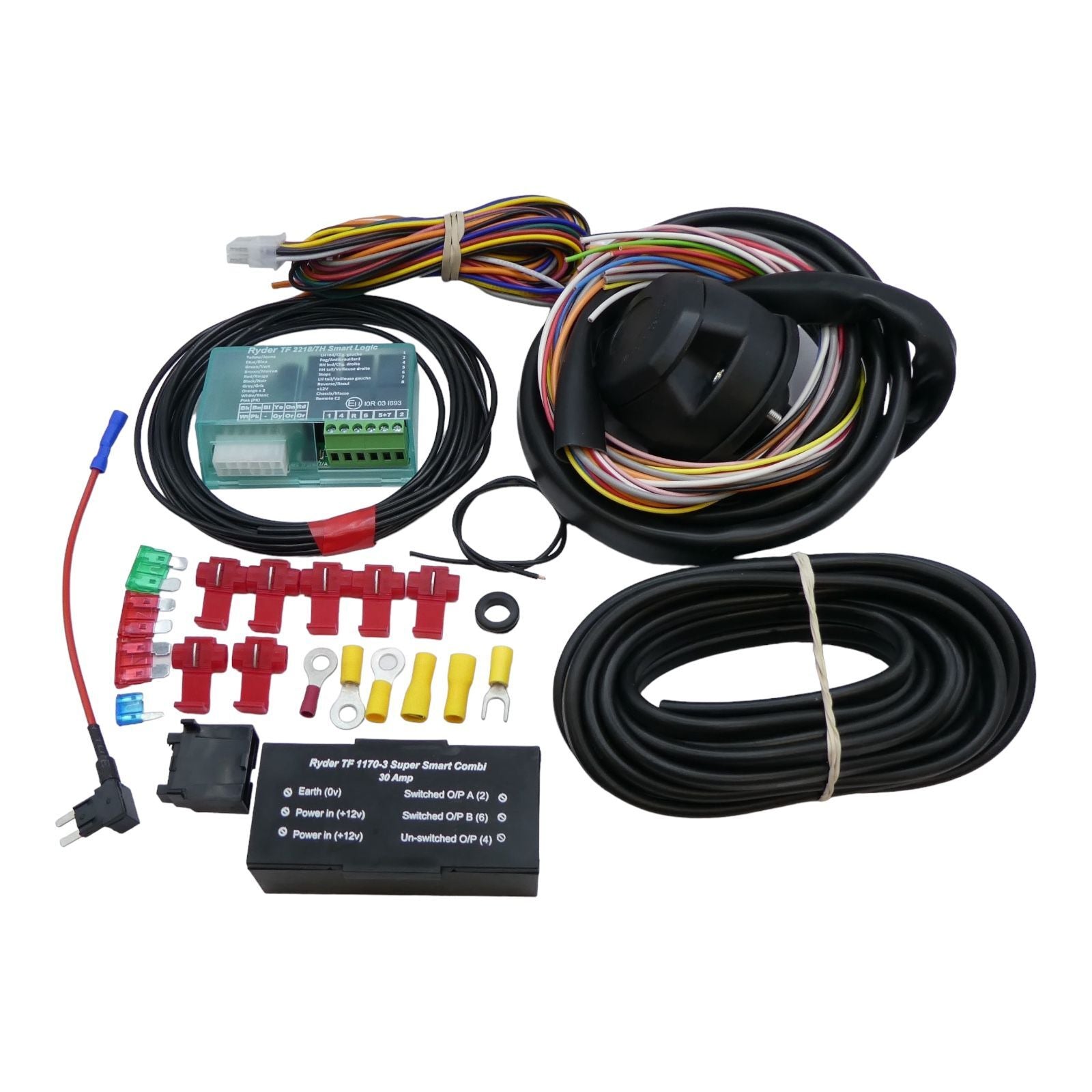 In Car Products Universal 13 Pin Towbar Wiring Connection Kit With ByP ...