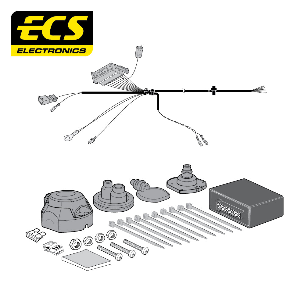 Towtrust Fixed Flange Towbar For Audi A6 Estate 1998-2004 + 7 Pin Wiring Kit