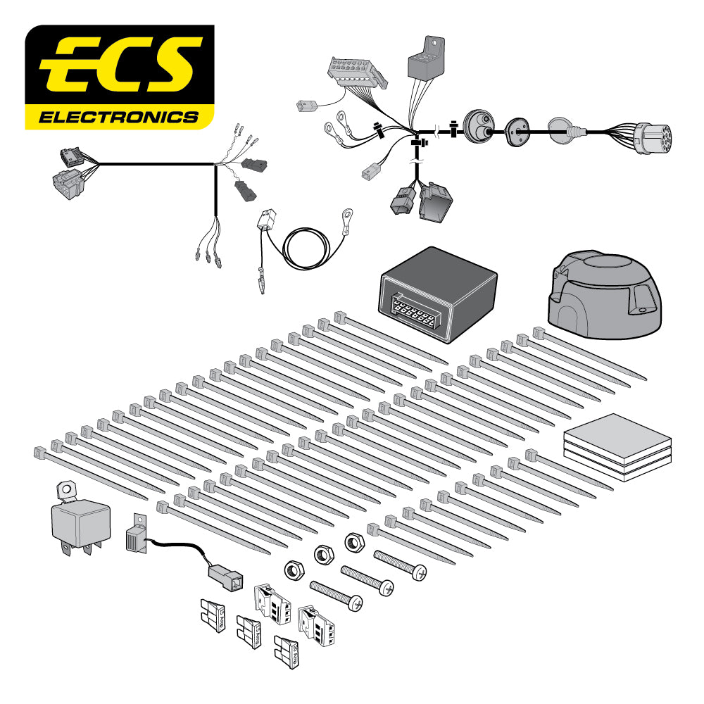 Towtrust Fixed Flange Towbar For Audi A4 Estate 2015-On + 13 Pin Wiring Kit