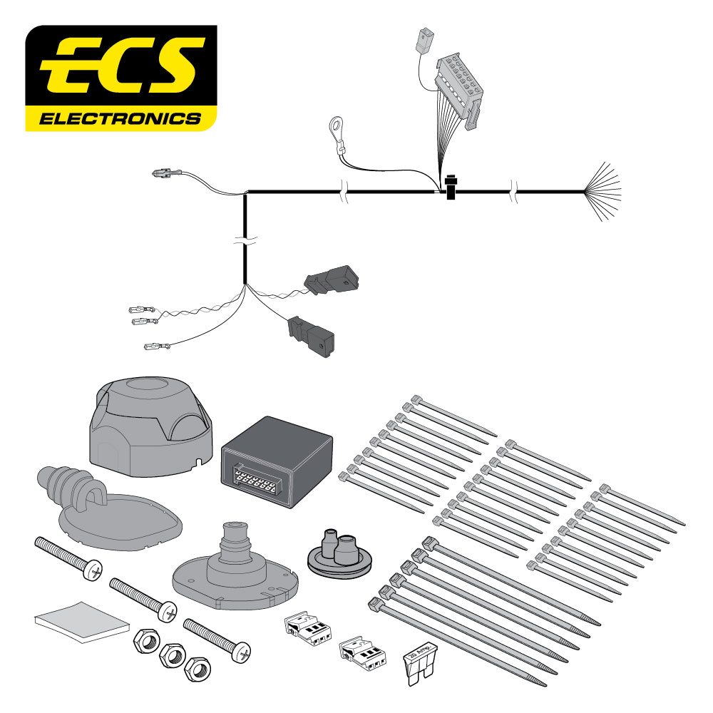 Towtrust Vertical Detach Towbar For Audi Q3 SUV 2011-2018 + 7 Pin Wiring Kit