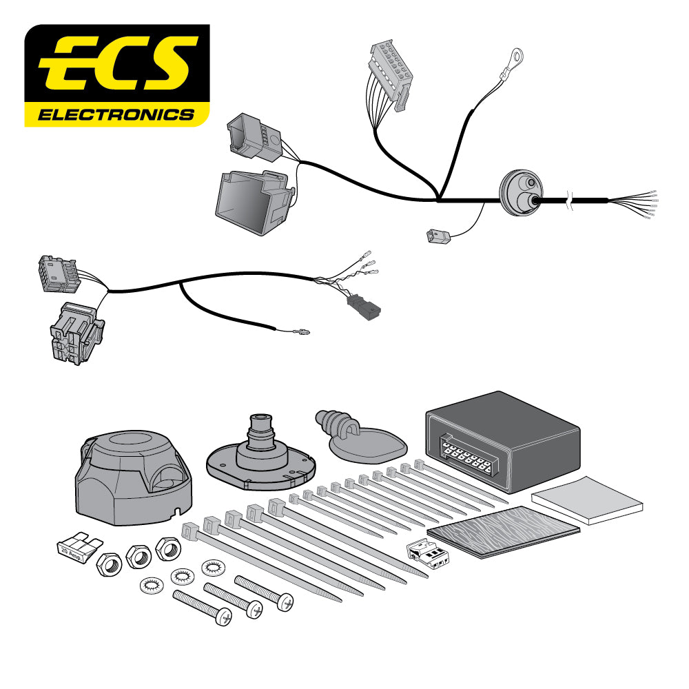 Towtrust Fixed Flange Towbar For Volkswagen Touareg SUV 2018-On + 7 Pin Wiring