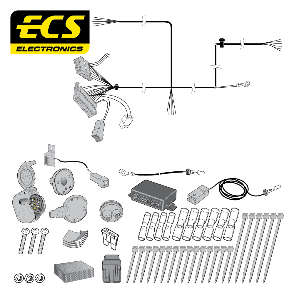 Towtrust Fixed Flange Towbar For Jeep Patriot SUV 2007-On + 7 Pin Wiring Kit