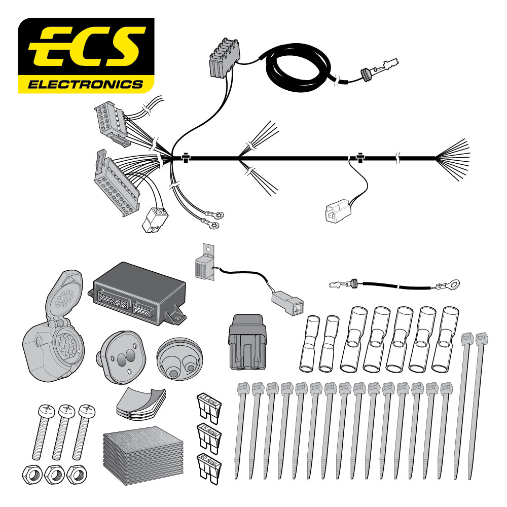 Towtrust Fixed Flange Towbar For Jeep Wrangler 2007-2018 + 13 Pin Wiring Kit