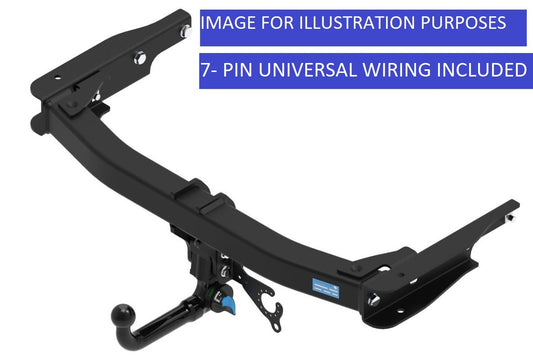 Towtrust Vertical Detachable Automotive Towbar + 7P Univ. Wiring For Audi A3 Saloon 2016 To 2020