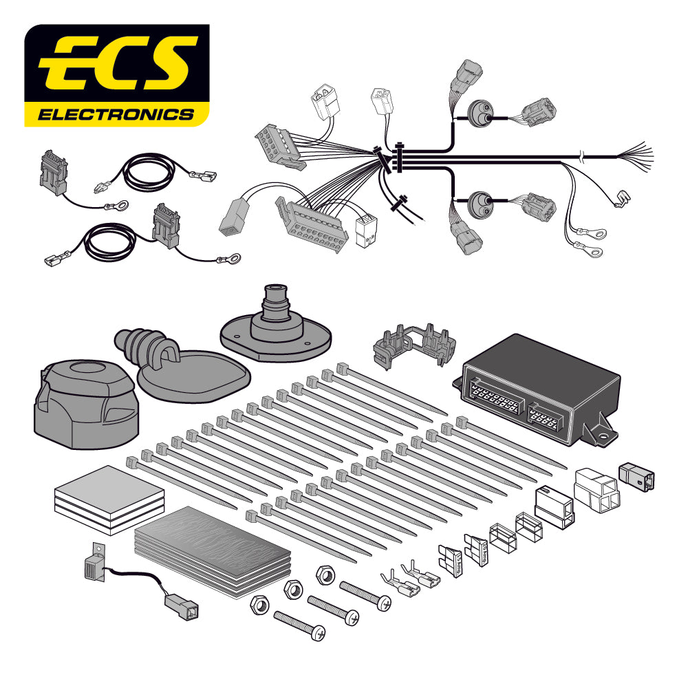 Towtrust Fixed Flange Towbar For Hyundai Santa Fe SUV 2012-2015 + 13 Pin Wiring