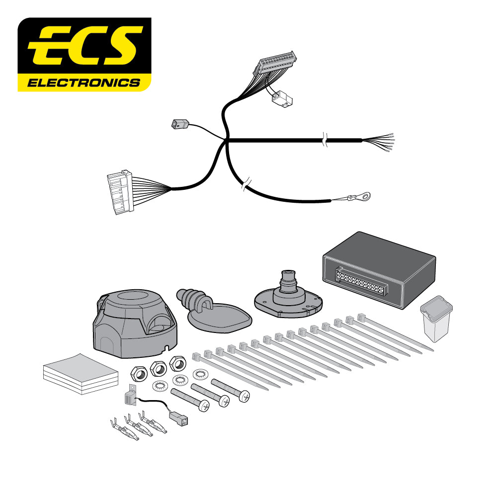 Towtrust Fixed Flange Towbar For Hyundai Santa Fe SUV 2020-Onwards + 7 Pin ECS Wiring