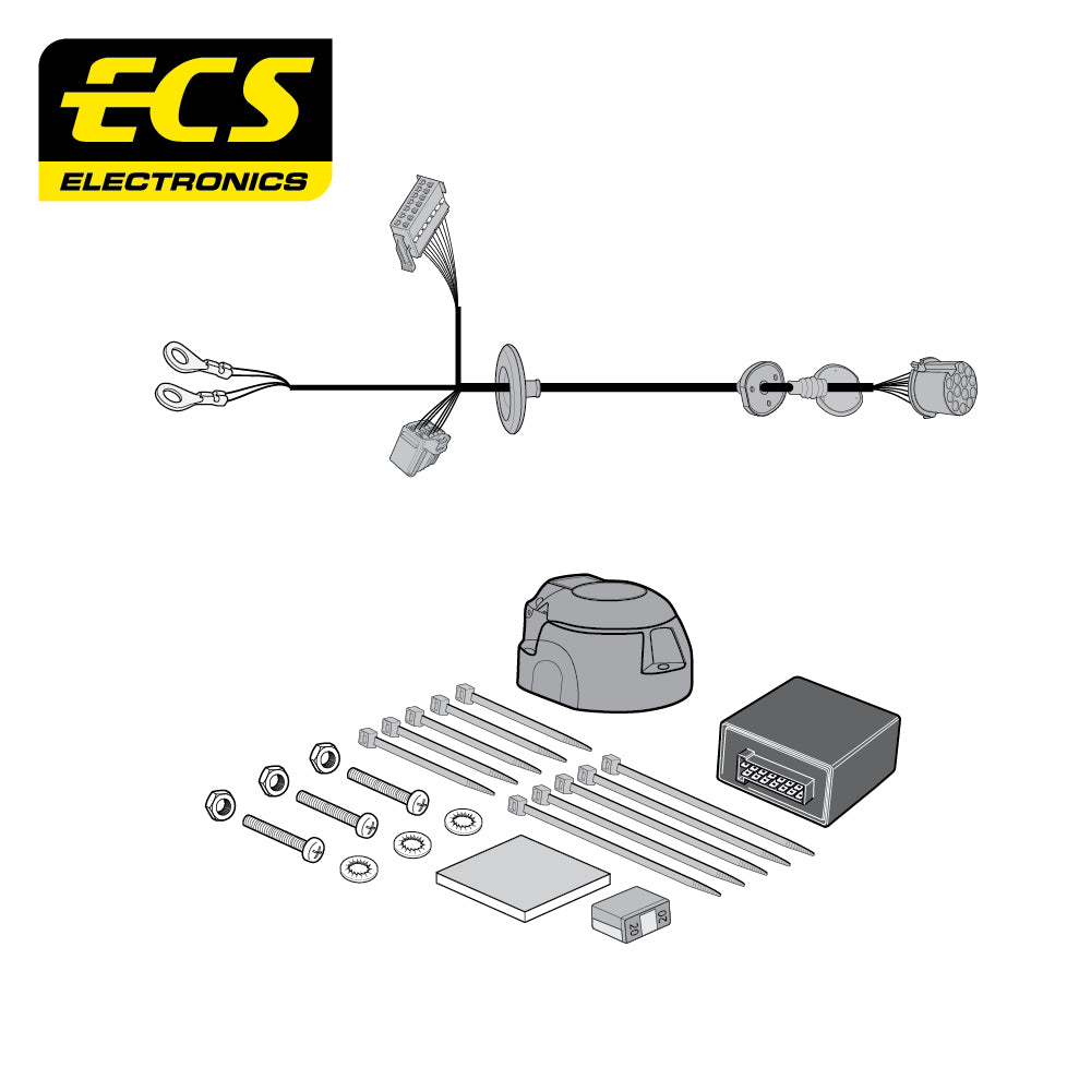 Towtrust Fixed Flange Towbar For Jaguar E Pace SUV 2017-On + 13 Pin Wiring Kit