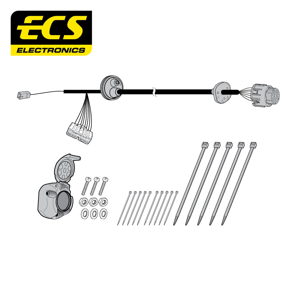Witter Horizont. Detach Swan Towbar - Range Rover Freelander 12-15 +7 Pin Wiring