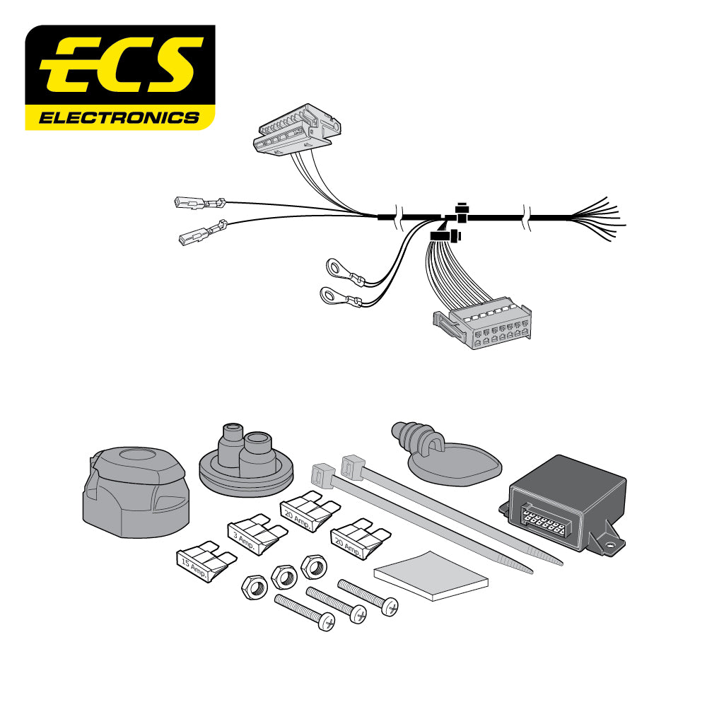 Westfalia Fixed Swan Towbar For Mercedes Benz GLK SUV 2008-On + 13 Pin Wiring
