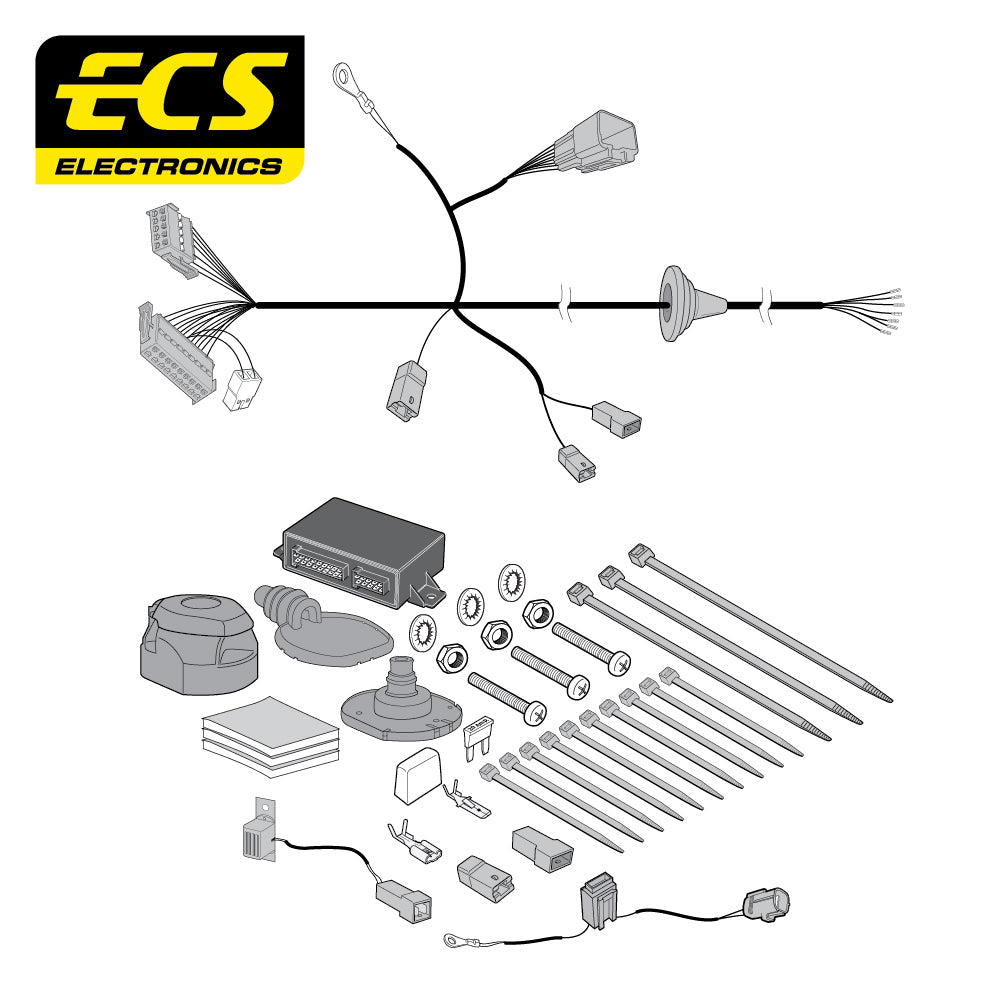 Towtrust Fixed Flange Towbar For Mitsubishi Eclipse Cross 2018-On + 7 Pin Wiring