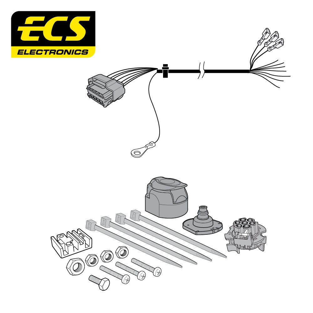 Towtrust Fixed Flange Towbar For Nissan NV400 Van 11-On and ECS 7 Pin Wiring Kit