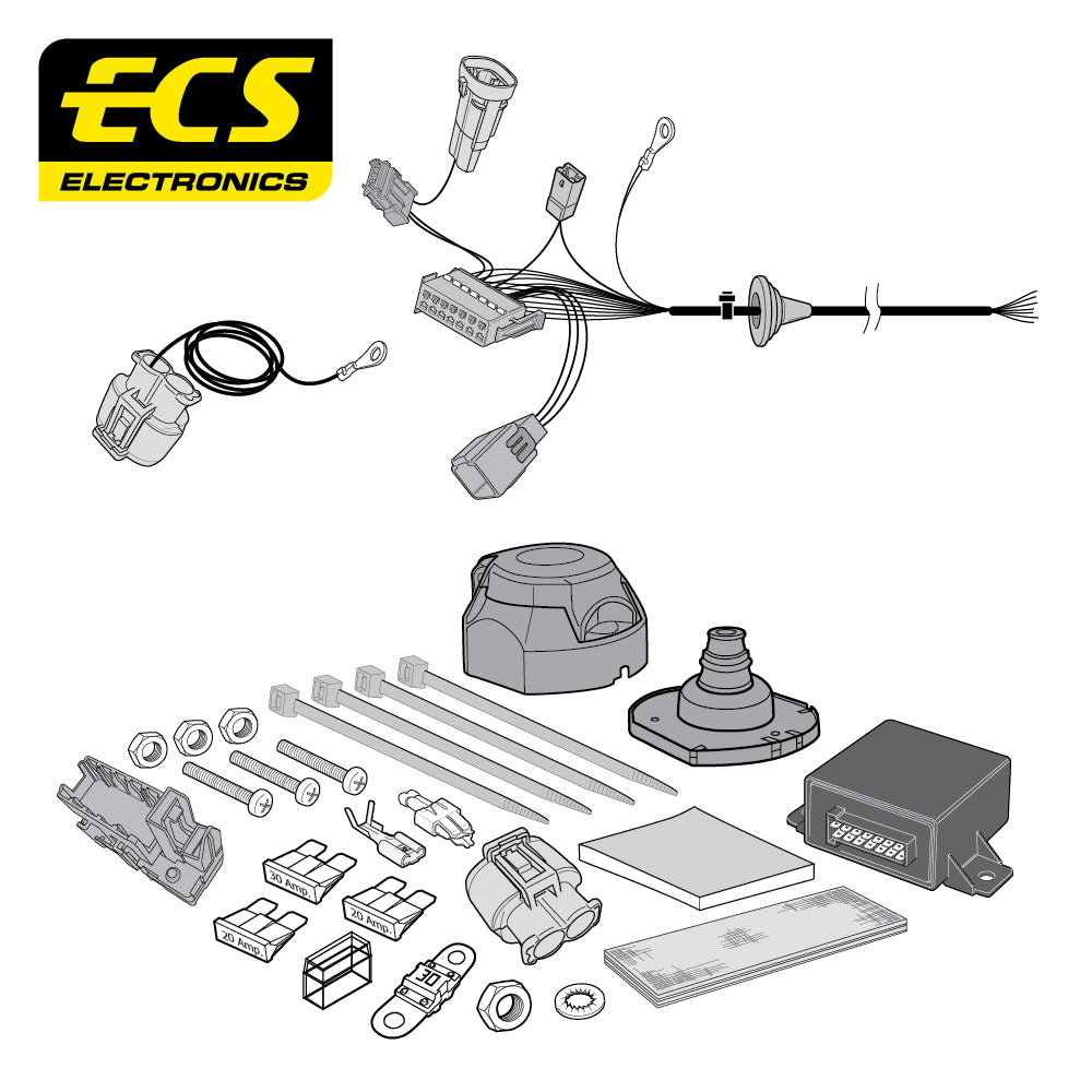 Towtrust Fixed Flange Towbar For Toyota Pro Ace Van 2013-16 and 7 Pin Car Wiring