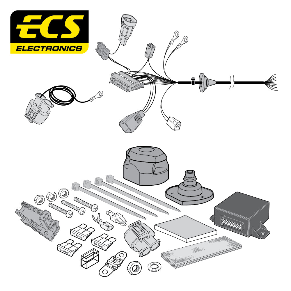 Towtrust Fixed Flange Towbar For Toyota Pro Ace Van 13-16 and 13 Pin Car Wiring