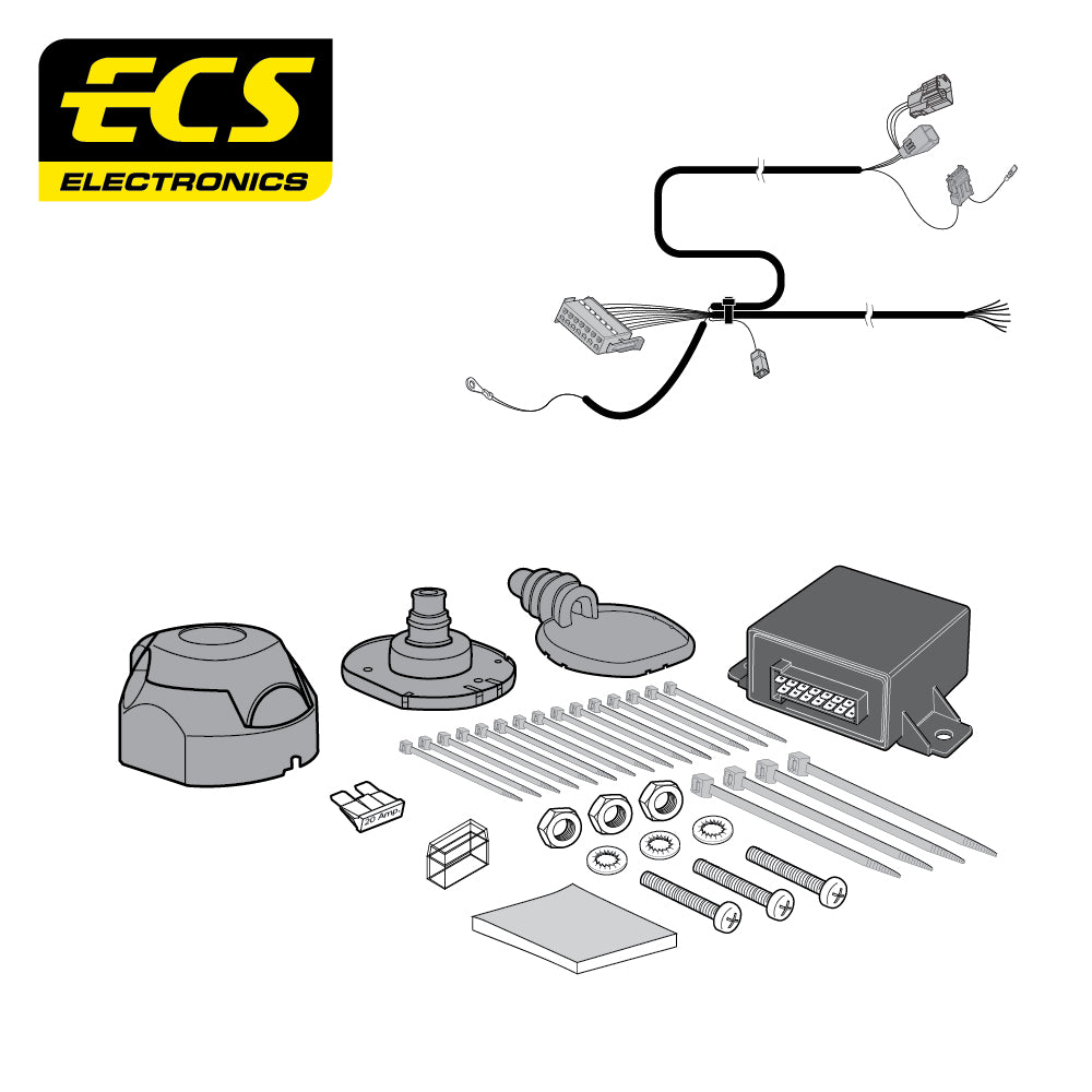 Towtrust Horizontal Detach Towbar For Vauxhall Vivaro and 7 Pin Car Wiring Kit