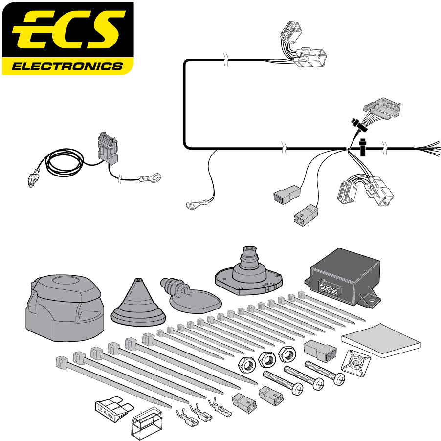Towtrust Fixed Flange Towbar For Toyota RAV4 SUV 2006-2013 and 7 Pin Car Wiring