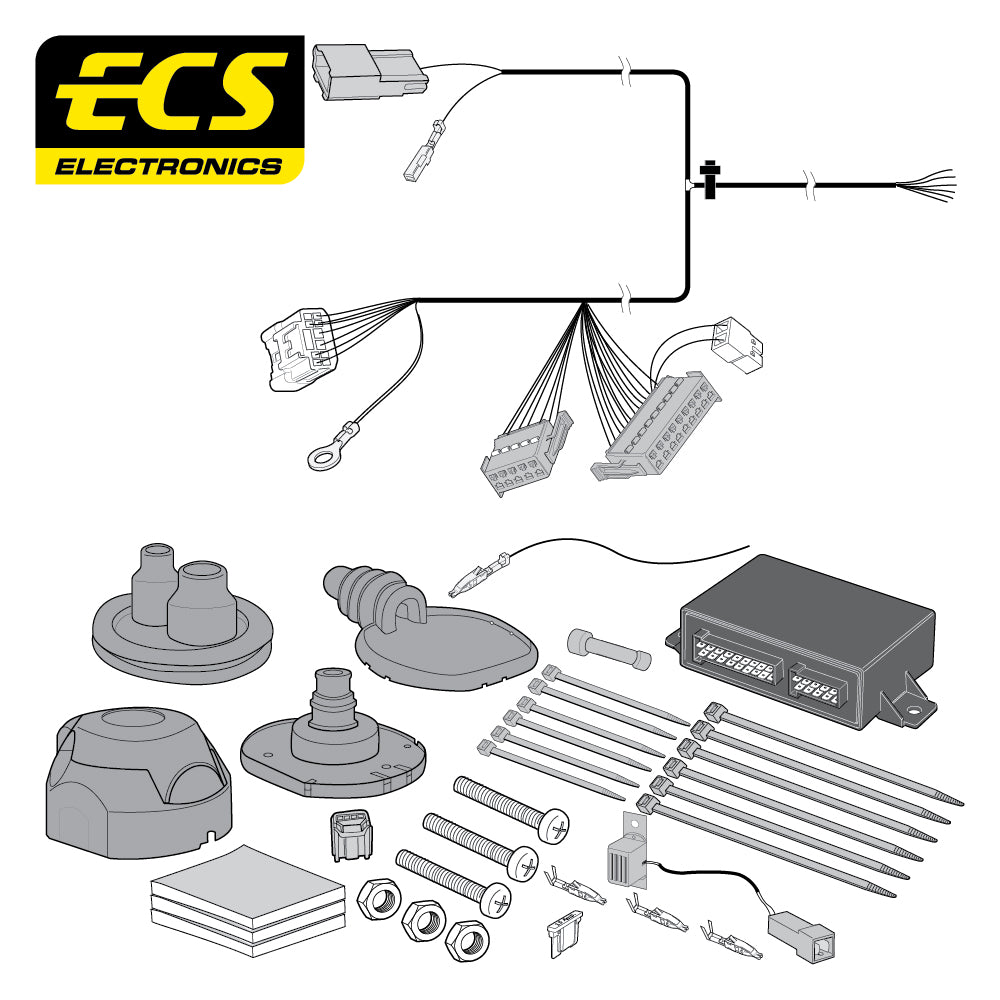Towtrust Swan Neck Towbar For Toyota RAV4 SUV 13 To 19 and 7 Pin Car Wiring Kit