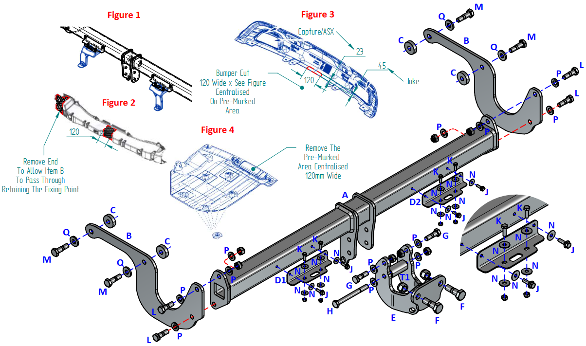 Towtrust Fixed Flange Towbar For Mitsubishi ASX 2023-On incl. Hybrid and PHEV