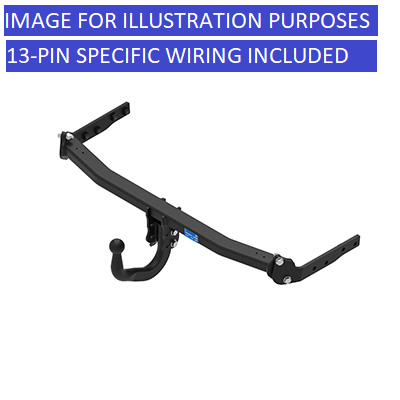 Towtrust Swan Neck Towbar For Skoda Kamiq SUV 2019 On and 13 Pin Car Wiring Kit