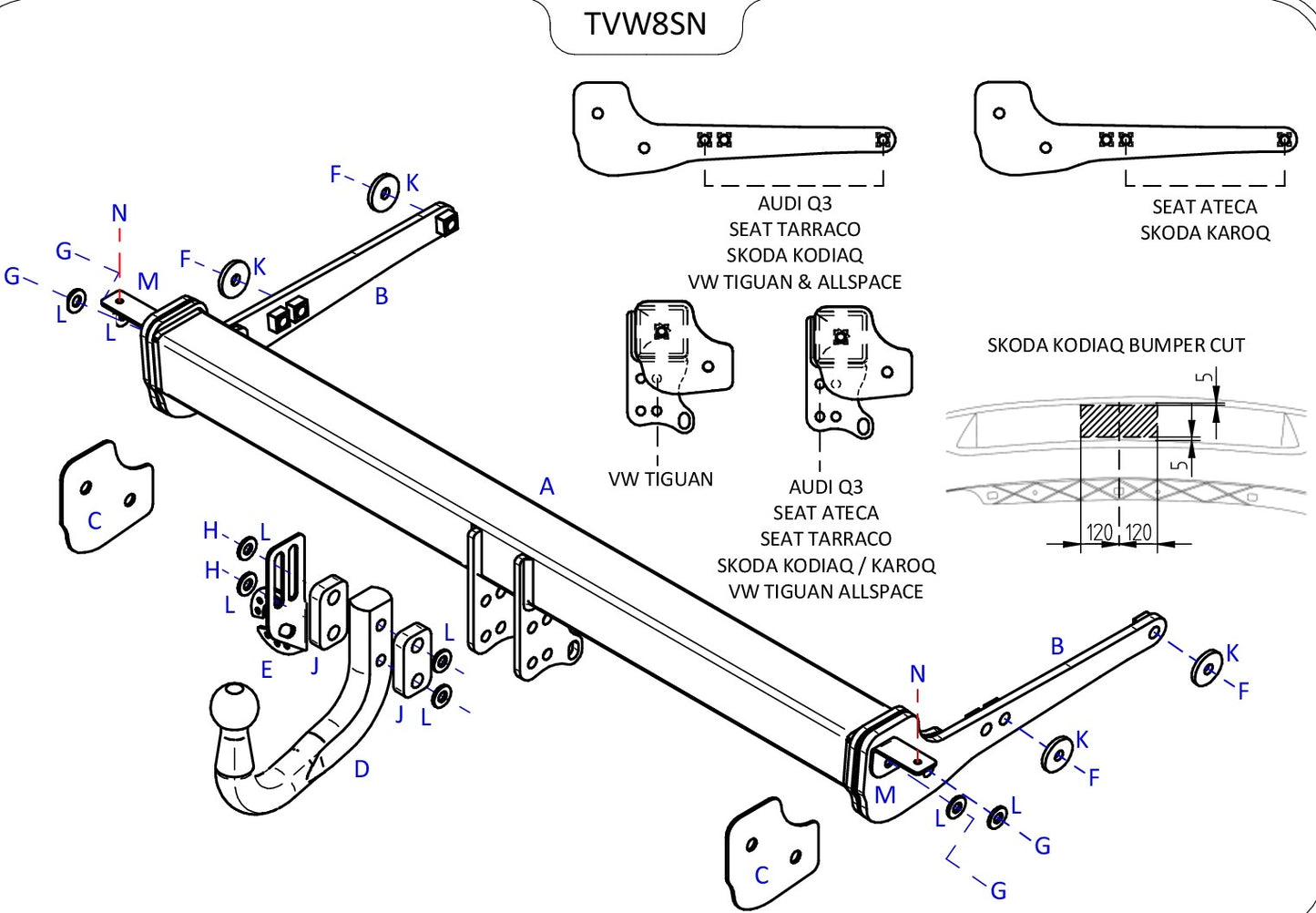Towtrust Swan Neck Automotive Steel Towbar For Cupra Formentor 2020-Onwards