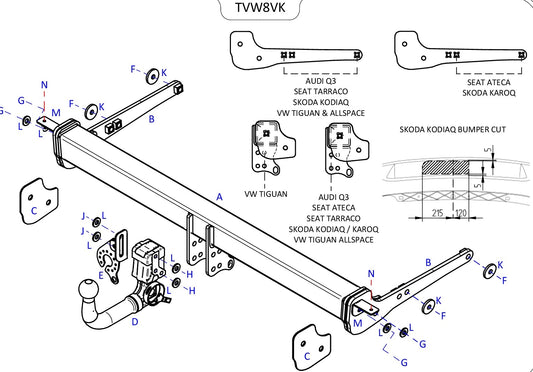 Towtrust Vertical Detachable Automotive Towbar For Cupra Formentor 2020-Onwards