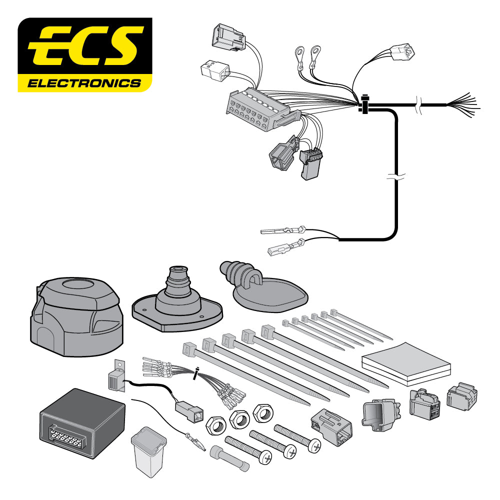 Towtrust Fixed Flange Towbar For Volvo V50 Estate 2004-14 and 13 Pin Car Wiring