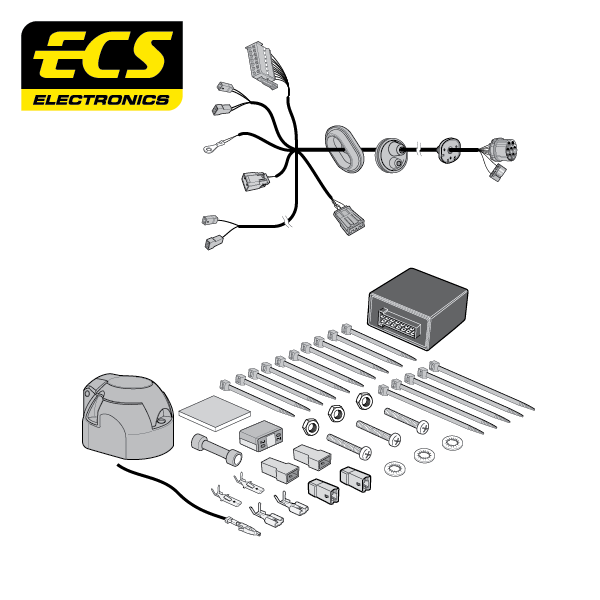 ECS 7 Pin Car Towbar Electrics Wiring Kit For Volvo XC60 SUV 2017-Onwards