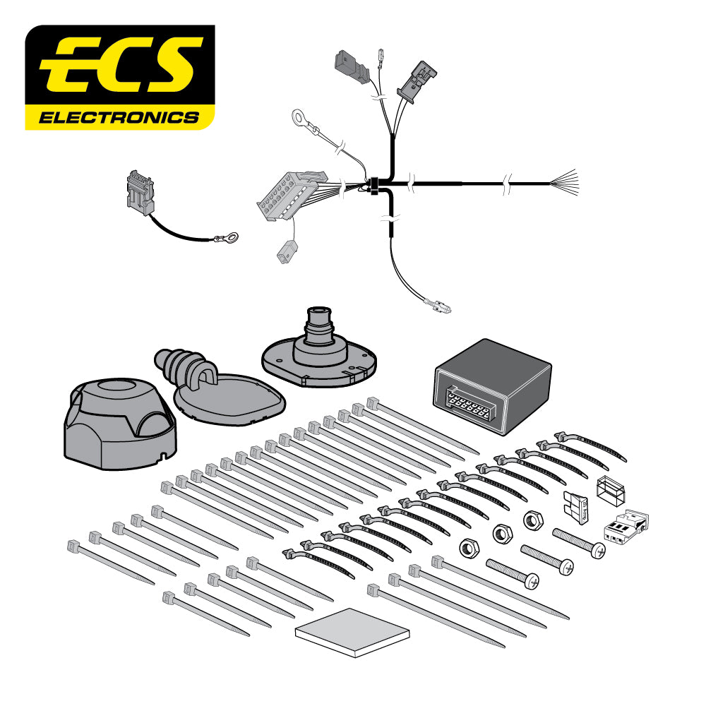 Towtrust Fixed Flange Towbar For VW Crafter Van 2006-17 and 7 Pin Car Wiring Kit