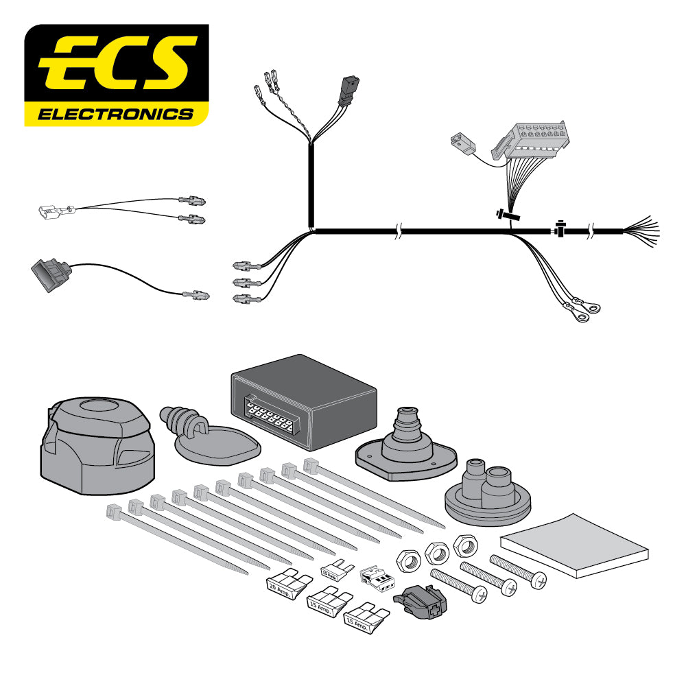 Towtrust Fixed Flange Towbar For VW Passat Saloon 2005-11 and 13 Pin Car Wiring