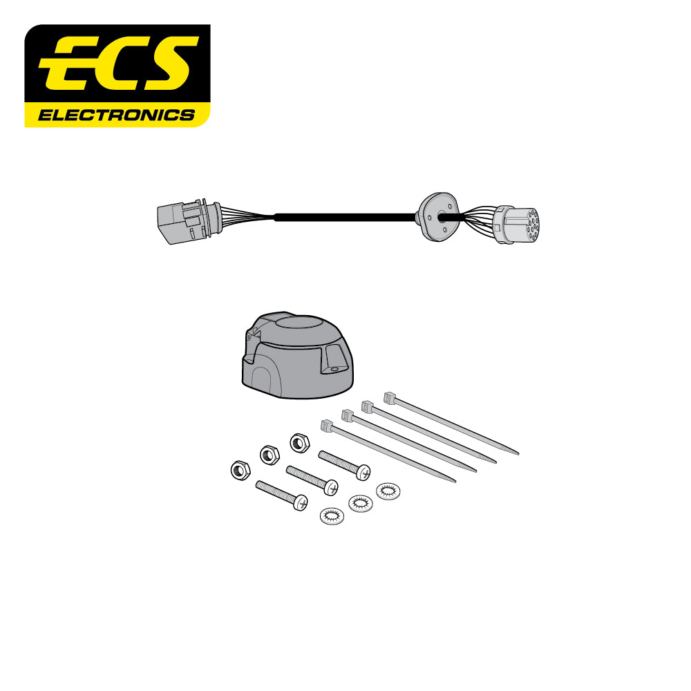 Towtrust Fixed Flange Towbar For VW Crafter Van 17 On and 13 Pin Car Wiring Kit