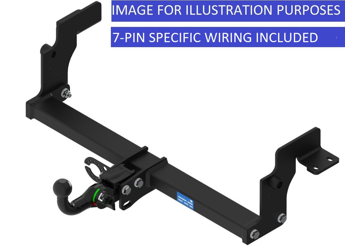 Towtrust Horizontal Detach Towbar For Vauxhall Zafira and 7 Pin Car Wiring Kit