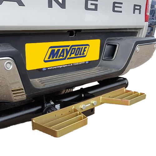 Maypole Double Sided Tow Bar Steps Towstep Heavy Duty Gold Fits Vans Pickups 4x4