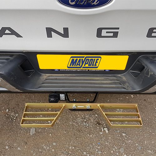 Maypole Double Sided Tow Bar Steps Towstep Heavy Duty Gold Fits Vans Pickups 4x4