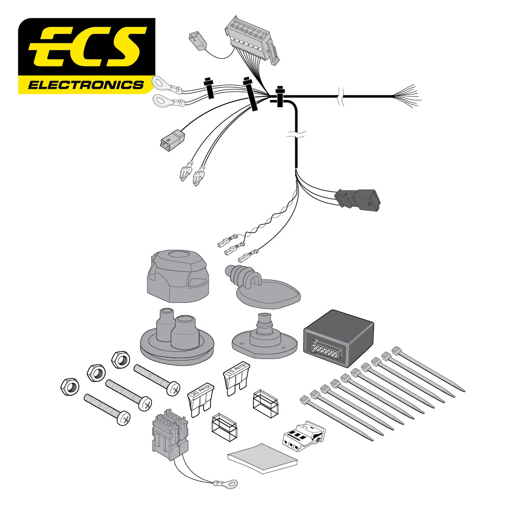 13 Pin Car Specific Wiring Harness For Audi A6 Allroad Estate 2005 To 2011